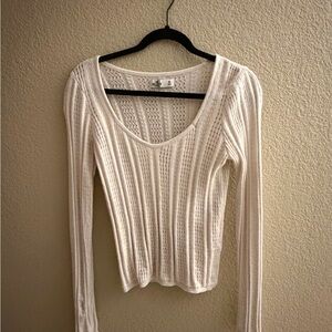 Hollister Women's Cream Knit Top